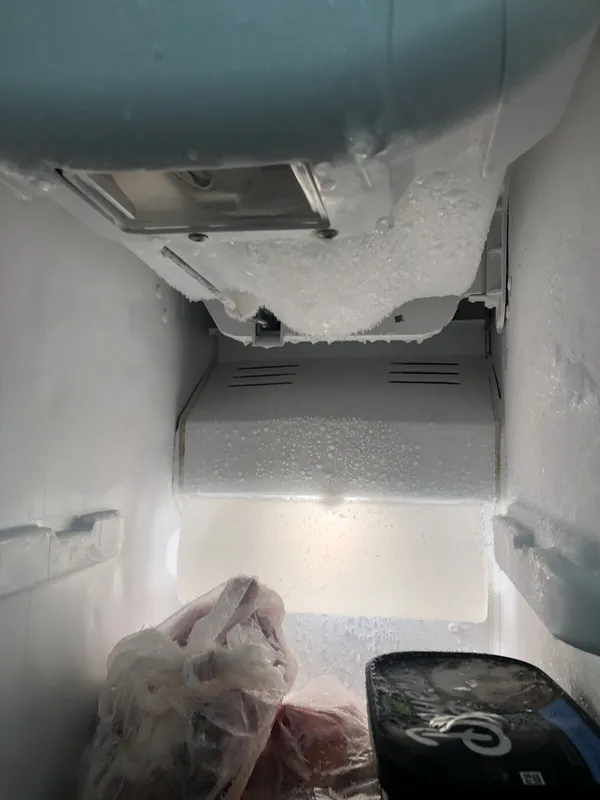 Ice buildup in the freezer compartment